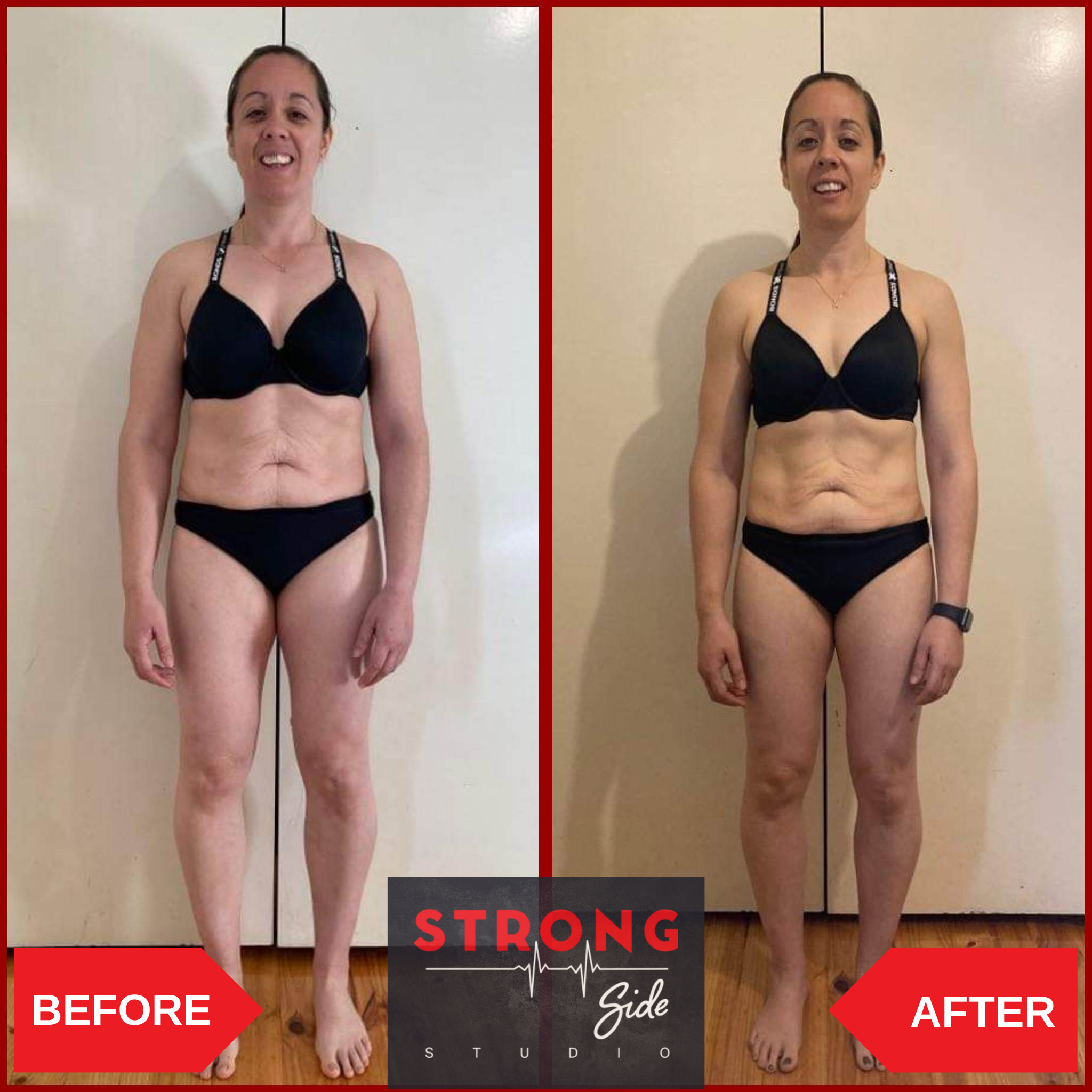 before and after fitness challenge